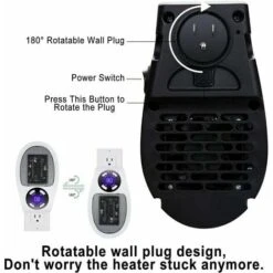 2pièces 500 Watts Chauffage Soufflant Ceramique Mini Chauffage Soufflant Chauffage Dappoint éConomique Portable Chauffage Sur Prise Avec Thermostat Et Minuterie, Pour Bureau, Chambre, Salon (blanche-a 8 2pièces 500 Watts Chauffage Soufflant Ceramique Mini Chauffage Soufflant Chauffage Dappoint éConomique Portable Chauffage Sur Prise Avec Thermostat Et Minuterie, Pour Bureau, Chambre, Salon (blanche-a -Atlantic Magasin 100094966 4