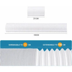 Tuyau D'échappement De Climatisation Mobile étendu 150 Cm Tuyau D'échappement De Climatisation Portable Résistant à La Chaleur Et à La Corrosion Pour Climatiseur Déshumidificateur Sèche-linge，Diamètre -Atlantic Magasin 100266589 5