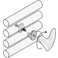 Patères En V Chromés (x2) Pour Radiateur Sèche-serviettes Tubes Ronds -Atlantic Magasin 1021081 3