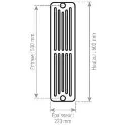 Radiateur Fonte Colonne - Hauteur 600mm - Longueur 60mm - 160 Watt - Epaisseur 223mm - Contenance 1.24L - CN660/1 -Atlantic Magasin 10518603 4