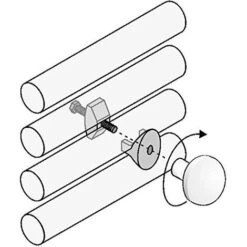 Patères Rondes Chromées (x2) Pour Radiateur Sèche-serviettes Tubes Ronds -Atlantic Magasin 1138647 3