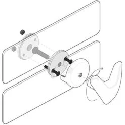 Patères En V Blancs (x2) Pour Radiateur Sèche-serviettes Tubes Plats -Atlantic Magasin 1138648 3