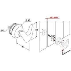 Patères En V Blancs (x2) Pour Radiateur Sèche-serviettes Tubes Plats -Atlantic Magasin 1138648 4