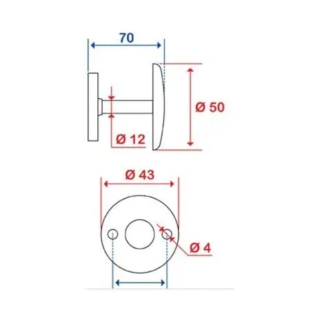 Porte Peignoir 2 Têtes Pellet 2 Porte Peignoir 2 Têtes Pellet – Image 2