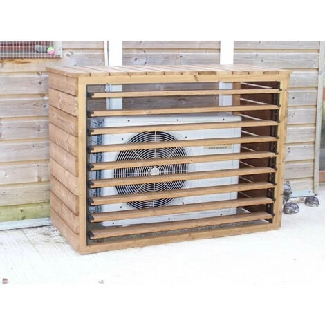 Habrita Foresta - Cache Climatiseur Extérieur 1,32 X 0,58 X 1,47 M épicéa Thermo Chauffé - CC1306XL 2 Habrita Foresta - Cache Climatiseur Extérieur 1,32 X 0,58 X 1,47 M épicéa Thermo Chauffé - CC1306XL – Image 2