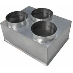 Plénum Acier Isolé Piquages Arrières - 500 X 400 Mm