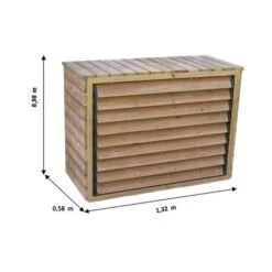 Habrita Cache Climatiseur Extérieur En Bois