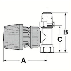 Danfoss Corps Droit Réglable Thermostatique RA-IN 10 - 3/8 -Atlantic Magasin 1210842 4