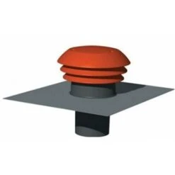 Chapeau De Toiture 125mm Pour évacuation VMC Couleur Tuile Unelvent