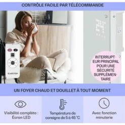 Bornholm Radiateur à Convection 2000 W Menu LCD 2 Niveaux De Chauffage -Atlantic Magasin 12990956 3