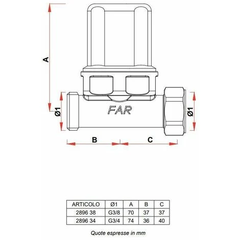 Anti-bélier Far Rubinetterie 2896 3/8 2 Anti-bélier Far Rubinetterie 2896 3/8 – Image 2