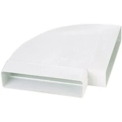 Coude Horizontal Rectangulaire Pvc - Décor : Blanc - Section : 55 X 220 Mm - Matériau : PVC - S&P