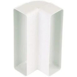 Coude Vertical Rectangulaire Pvc - Décor : Blanc - Section : 55 X 220 Mm - Matériau : PVC - S&P