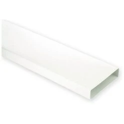 Tube Rectangulaire En Pvc - Longueur : 1500 Mm - Décor : Blanc - Section : 55 X 220 Mm - Matériau : PVC - S&P