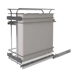 Combiné Pain / Bouteilles - Version : Fil Rond - Matériau : Acier - Décor : Chromé - Hauteur : 540 Mm - Charge : 30 Kg - Amortisseur : Avec - Fixations De Façade : Avec - Largeur : 260 Mm - Pour Caiss