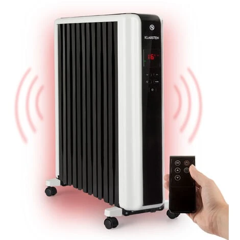 Thermaxx 2500 Radiateur à Bain D'huile 2500W 5-35°C - Noir & Blanc 1 Thermaxx 2500 Radiateur à Bain D'huile 2500W 5-35°C - Noir & Blanc