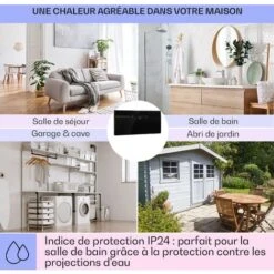 Hot Spot Slimcurve Chauffage 80x40 Cm 40 M² 2000 W 5-40 °C IP24 Noir 9 Hot Spot Slimcurve Chauffage 80x40 Cm 40 M² 2000 W 5-40 °C IP24 Noir -Atlantic Magasin 14238909 5