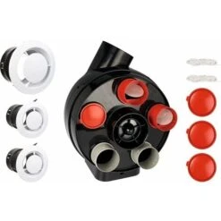 Kit VMC Simple Flux Auto-réglable Vort Penta KVAPE5 - Double Isolation électrique - Consommation Réduite - Vortice