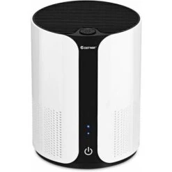 COSTWAY Purificateur D’Air Silencieux,CADR 150m3/h,3 Etapes,3 Vitesses,Fonction Aromathérapie Pour Maison,Bureau 21 X 21 X 28CM Blanc+Noir