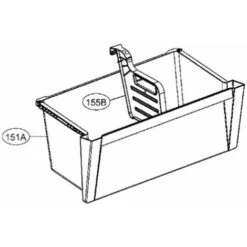 Bac à Légumes (repère 151A) (AJP73394801) Réfrigérateur, Congélateur LG