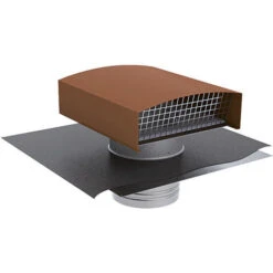 Atlantic Ct 125 Tuile - Chapeau De Toiture Rouge Pour Sorties Conduits Diametre 125