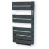 Carrera Radiateur Seche-serviette Gris Anthracite 750W + Soufflerie 1000W (1750W) - Lames Plates Ouverture Laterale
