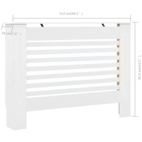 Cache-radiateur Blanc 112x19x81,5 Cm MDF VidaXL 3 Cache-radiateur Blanc 112x19x81,5 Cm MDF VidaXL – Image 3