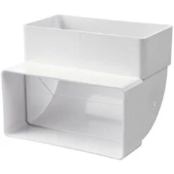 Raccord Vertical Coude 90° Pour Conduit 55x110mm - Winflex Ventilation
