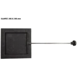 Clapet Coulissant Pour Poêle à Bois 160 X 160 Mm