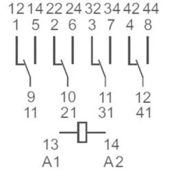 Finder 56.34.9.012.0040 Relais Enfichable 12 V/DC 12 A 4 Inverseurs (RT) 1 Pc(s) -Atlantic Magasin 16610783 4