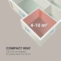 Delgado Radiateur à Eau Chaude 508W Montage Mural Pour 10m² - Gris -Atlantic Magasin 16941961 5