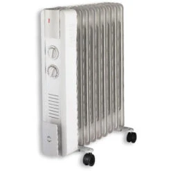 Drexon 811500 - Radiateur Bain D'huile 1500W WIN - 34,5 X 23,5 X 62,5 Cm - Thermostat Mécanique - Blanc