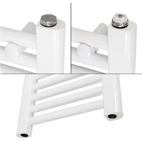 Radiateur Sèche-serviettes ECD Germany Modèle Sahara X 1 500 Mm 500 Bent Blanc Avec Connexion Côté Support De Serviette 3 Radiateur Sèche-serviettes ECD Germany Modèle Sahara X 1 500 Mm 500 Bent Blanc Avec Connexion Côté Support De Serviette – Image 3