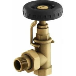 Robinet Décoré Vintage Volant Noir Pour Radiateur Fonte