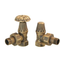 Kit Vanne Manuelle Avec Poignée Fleurie Pour Radiateur Fonte