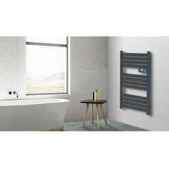 Carrera Radiateur Seche-serviettes Gris Anthracite A Lames Plates 500w