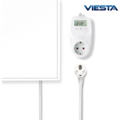 Viesta H500 Panneau De Chauffage Infrarouge Crystal Carbon (dernière Technologie) Panneau Radiateur Ultra Mince Chauffage Mural Blanc - 500 Watts + Viesta TH10 Thermostat -Atlantic Magasin 17768980 3