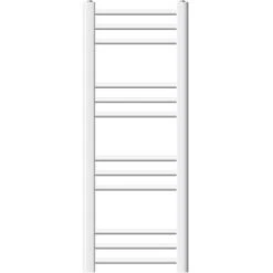 Radiateur Sèche-serviettes ECD Germany Modèle Sahara 300 X 800 Mm Droit Blanc Avec Connexion Côté Support De Serviette