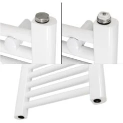 Radiateur Sèche-serviettes ECD Germany Modèle Sahara 300 X 800 Mm Droit Blanc Avec Connexion Côté Support De Serviette -Atlantic Magasin 18703330 3