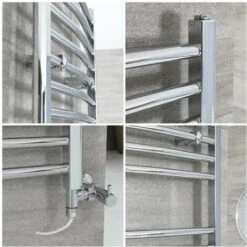 Hudson Reed Kent - Sèche-Serviettes Design Mixte Moderne Incurvé - Chromé - 80 Cm X 49.8 Cm -Atlantic Magasin 1934333 3