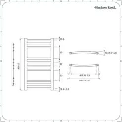 Hudson Reed Kent - Sèche-Serviettes Design Mixte Moderne Incurvé - Chromé - 80 Cm X 49.8 Cm -Atlantic Magasin 1934333 4