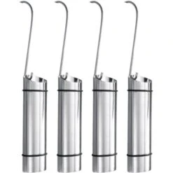 WENKO Saturateur Radiateur Acier Inox, Humidificateur D'air à Suspendre Avec Crochet Inclus, Lot De 4, Acier Inox, 6x20x4 Cm, Mat