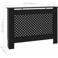 Cache-radiateur Noir 112x19x81 Cm MDF VidaXL -Atlantic Magasin 19920342 3
