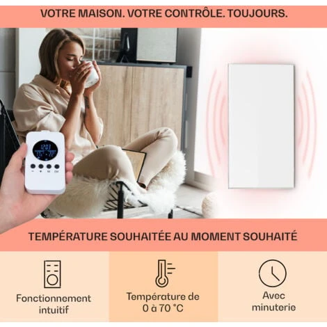 Wonderwall Air 60 Radiateur Infrarouge 101 X 60 Cm 600 W Installation Murale Blanc 2 Wonderwall Air 60 Radiateur Infrarouge 101 X 60 Cm 600 W Installation Murale Blanc – Image 2