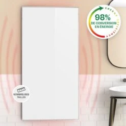 Wonderwall Air 72 Radiateur Infrarouge 120 X 60 Cm 720 W Installation Murale Blanc