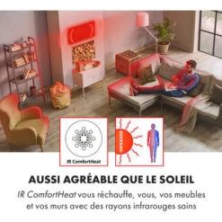 Wonderwall Air 120 Radiateur Infrarouge 120 X 100 Cm 1200 W Installation Murale Blanc -Atlantic Magasin 22845373 3