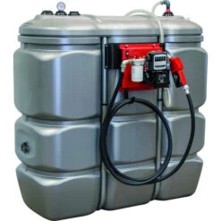 CUVE STOCKAGE FUEL ET AD BLUE PEHD DOUBLE PAROI 1500L STATION 230V 60L/MIN S08127