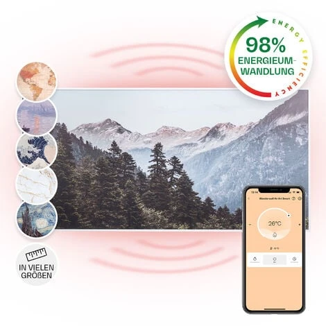 Wonderwall Air Art Smart Radiateur Infrarouge Connecté 120x60cm 700 W 1 Wonderwall Air Art Smart Radiateur Infrarouge Connecté 120x60cm 700 W