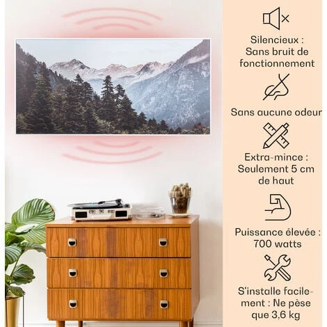 Wonderwall Air Art Smart Radiateur Infrarouge Connecté 120x60cm 700 W 2 Wonderwall Air Art Smart Radiateur Infrarouge Connecté 120x60cm 700 W – Image 2