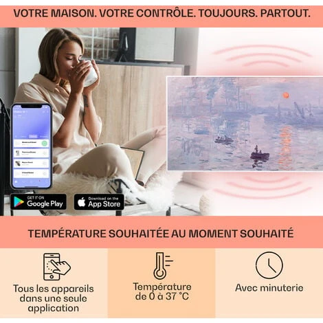 Wonderwall Air Art Smart Radiateur Infrarouge Connecté 120x60cm 700W A 3 Wonderwall Air Art Smart Radiateur Infrarouge Connecté 120x60cm 700W A – Image 3